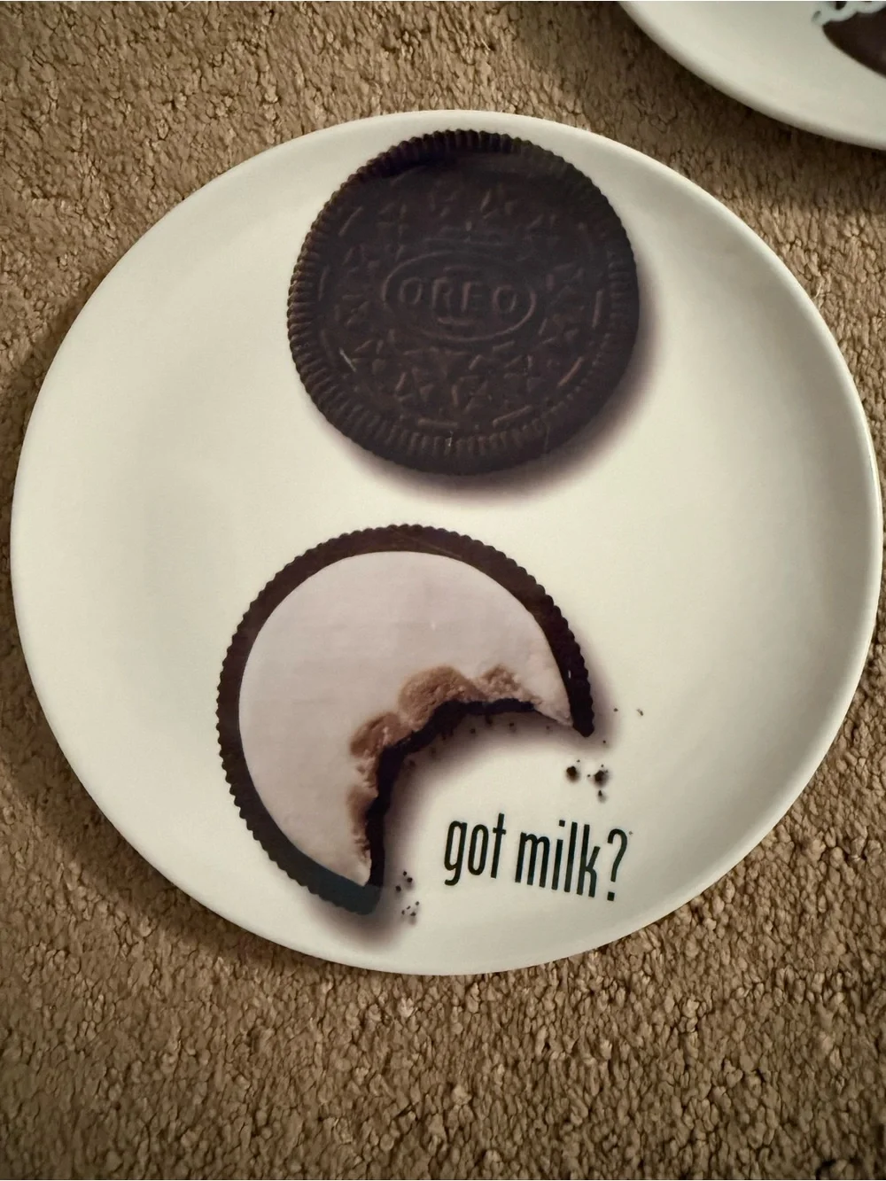 At Home International | Set of 3 Got Milk? Dessert Plates | Vintage 90s
